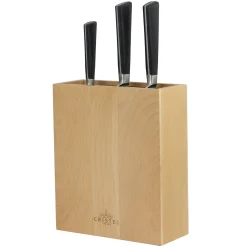 CRISTEL Bloc à couteaux rectangulaire en bois de hêtre
