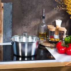 CRISTEL Faitout inox brossé avec couvercle