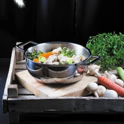 CRISTEL Faitout inox et couvercle en verre