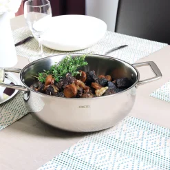 CRISTEL Faitout inox et couvercle en verre