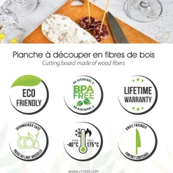 CRISTEL Planche à découper en cellulose compressée
