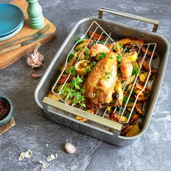 CRISTEL Plat à four inox 40 cm - avec accessoires