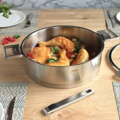 CRISTEL Sauteuse inox brossé amovible