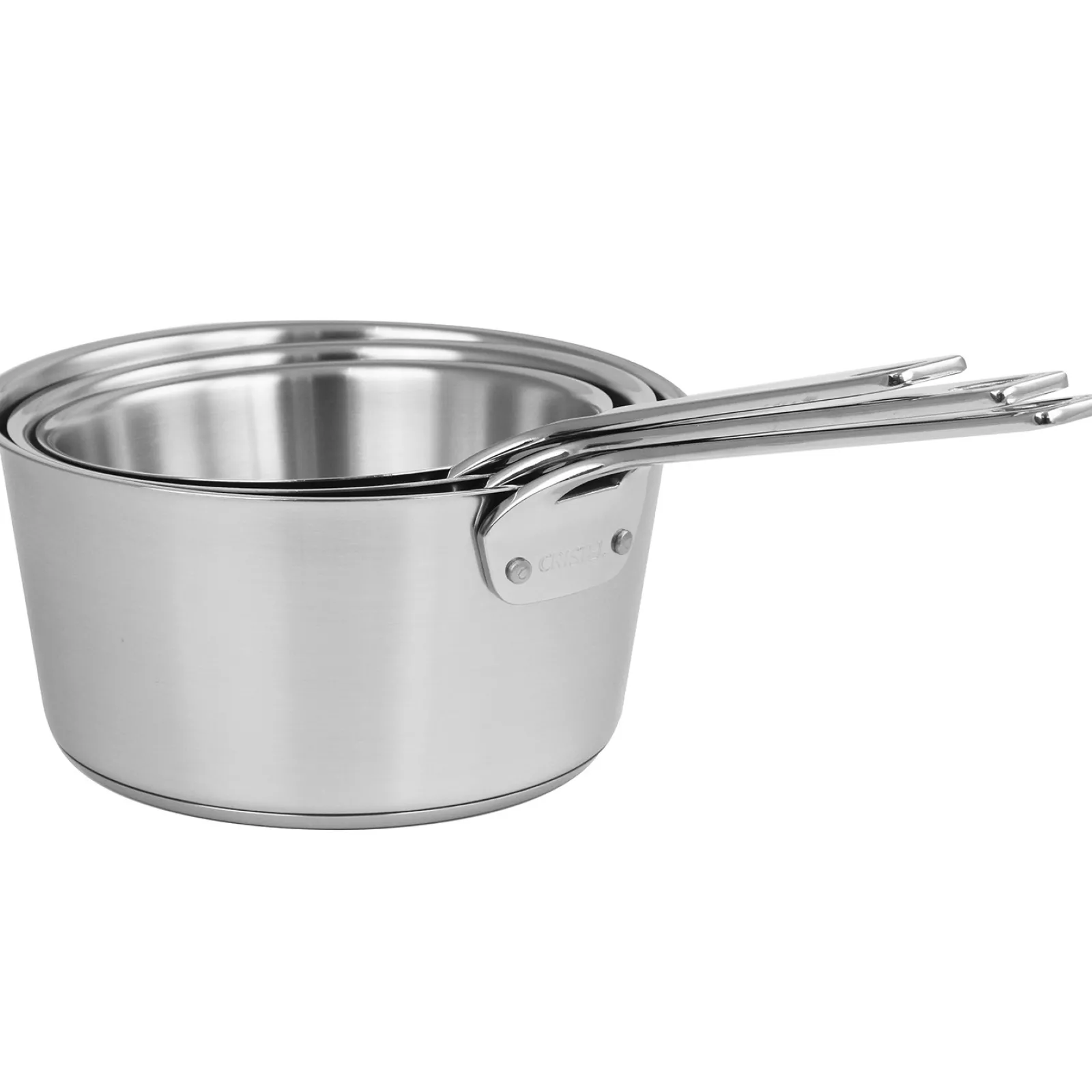 CRISTEL Série 3 casseroles en inox brossé