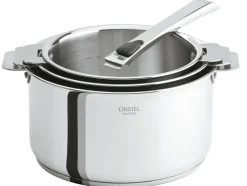 CRISTEL Série de trois casseroles Casteline + poignée Casteline